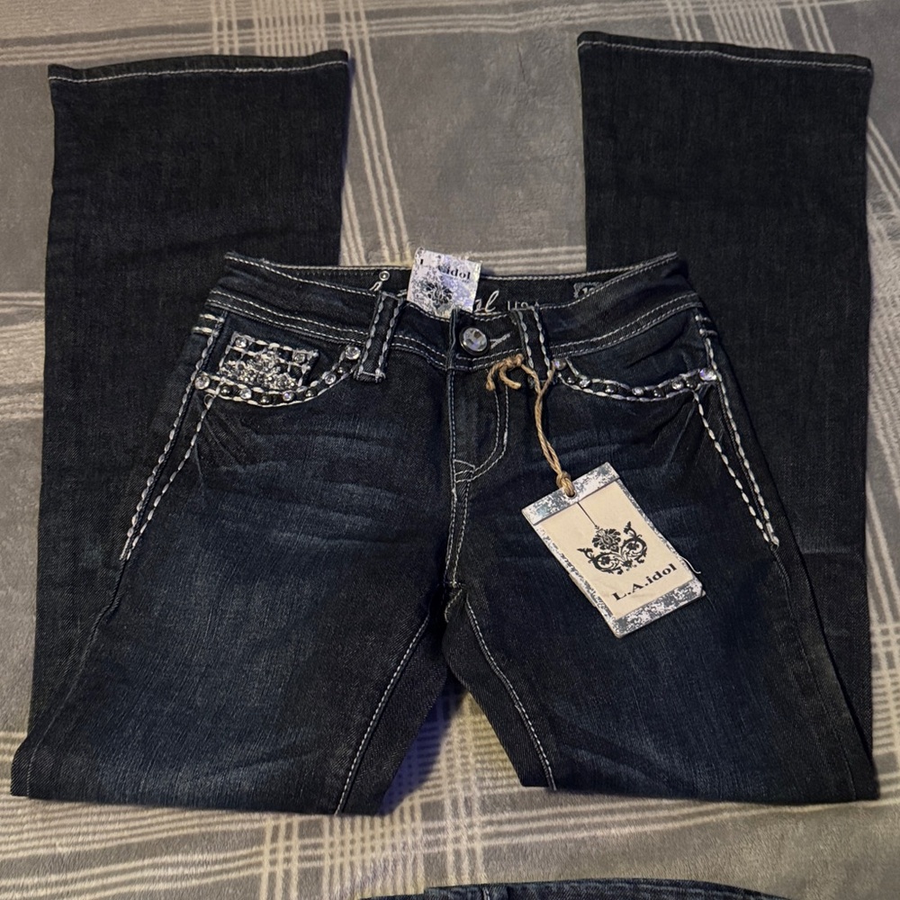 L.A. Idol Women's Black Boot Cut Jeans